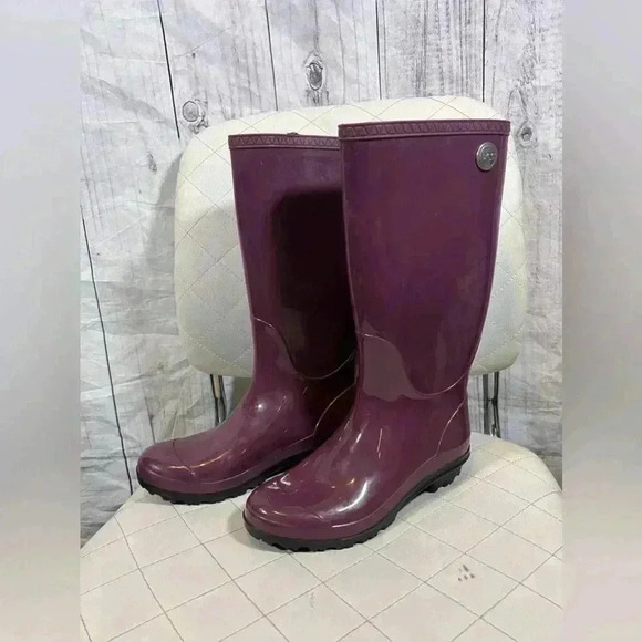 UGG Women's Shaye Rain Boots - Purple Size 6 - Picture 1 of 6